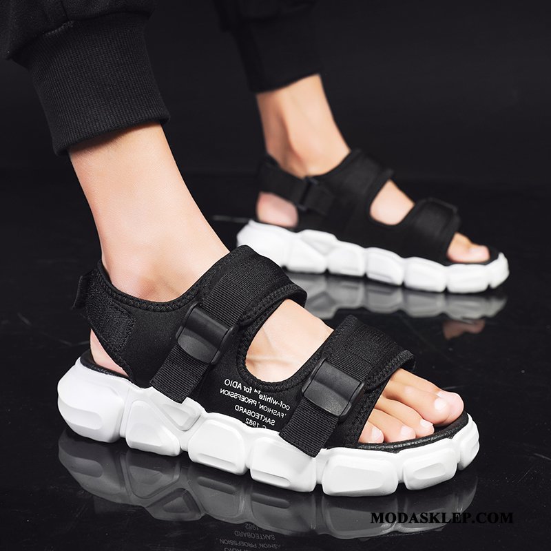 Męskie Sandały Sprzedam Nastolatek Buty Wszystko Pasuje Tendencja Z Grubą Podeszwą Biały