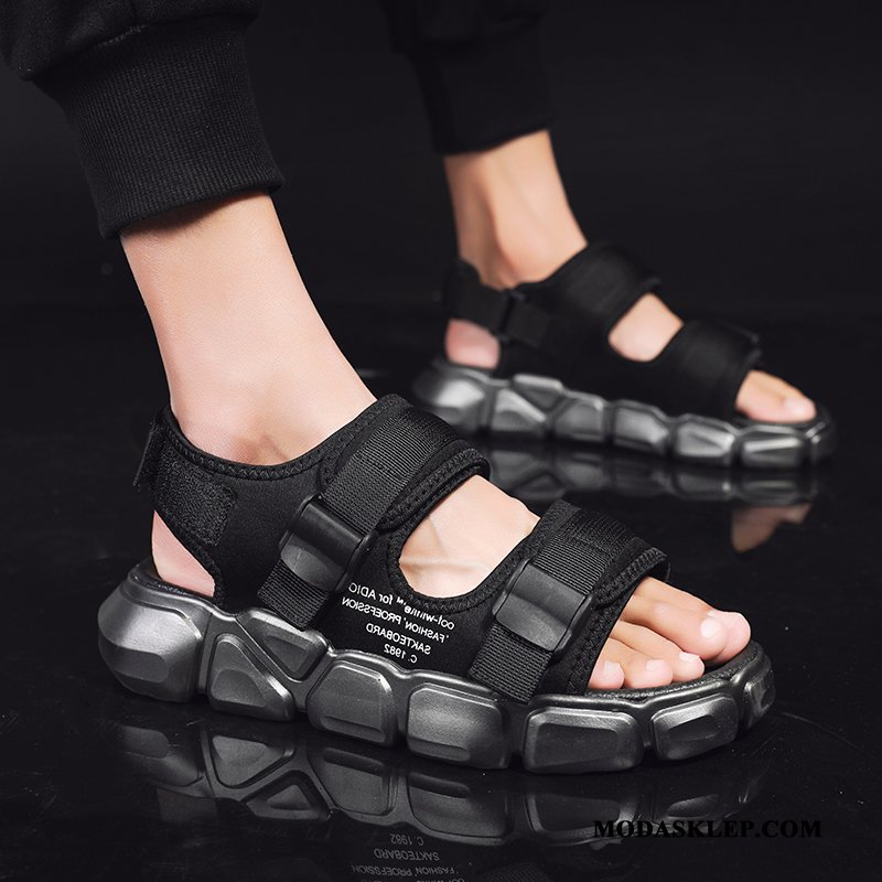 Męskie Sandały Sprzedam Nastolatek Buty Wszystko Pasuje Tendencja Z Grubą Podeszwą Biały
