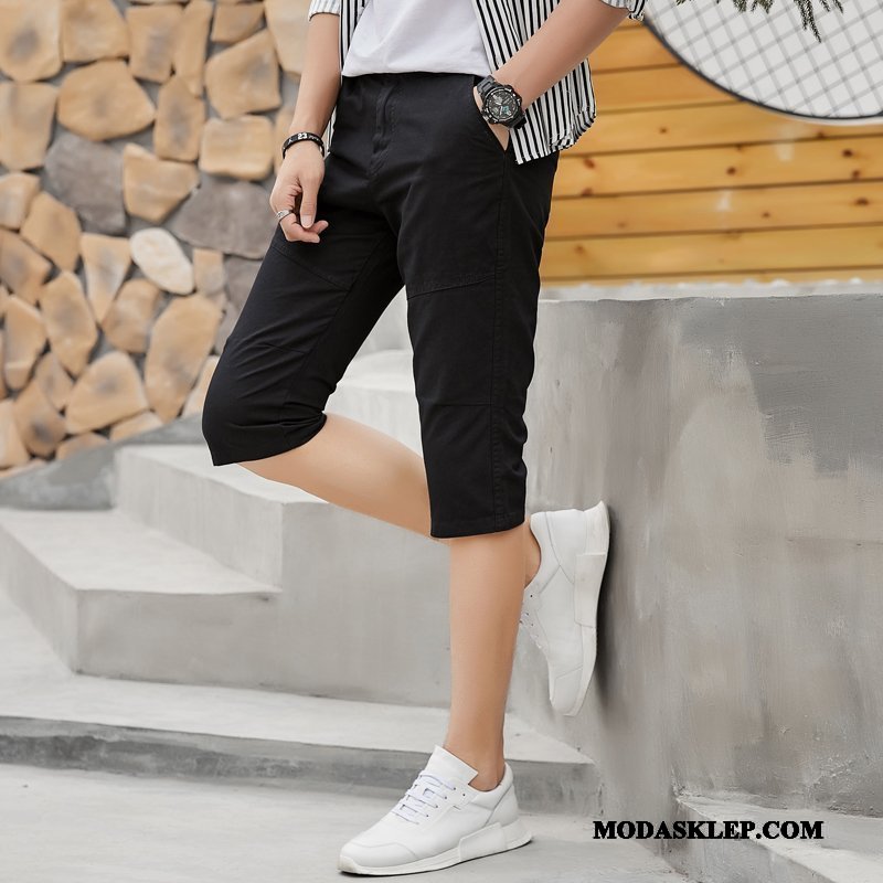 Męskie Spodenki Na Sprzedaż Slim Fit Szorty Lato Casualowe Spodnie Spodnie Capri Niebieski