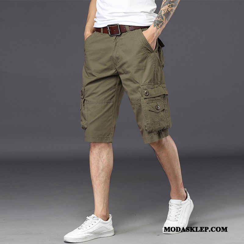 Męskie Spodenki Online Cargo Tendencja Nowy Lato Casual Khaki