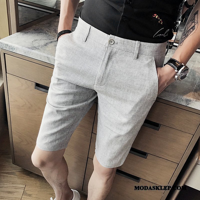 Męskie Spodenki Tanie Męska Nowy Proste Casual Lato Jasny Niebieski Czysta