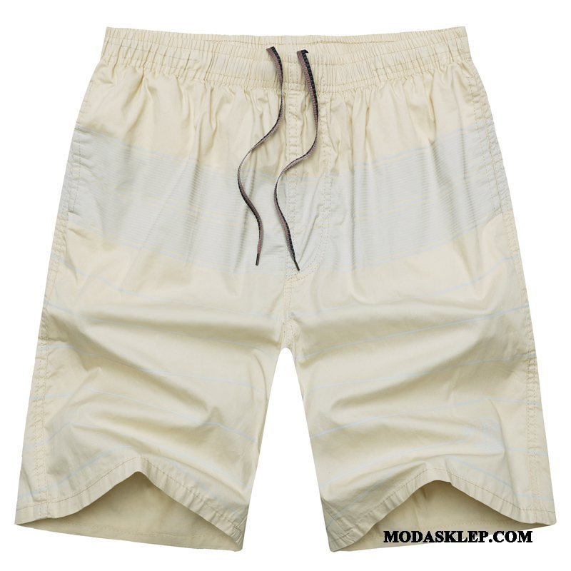 Męskie Spodenki Tanie Plażowe Szerokie Męska Duże Casual Khaki
