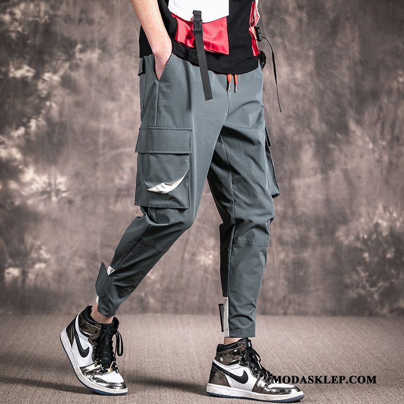 Męskie Spodnie Cargo Kup Slim Fit Cienkie Męska Lato Modna Marka Zielony