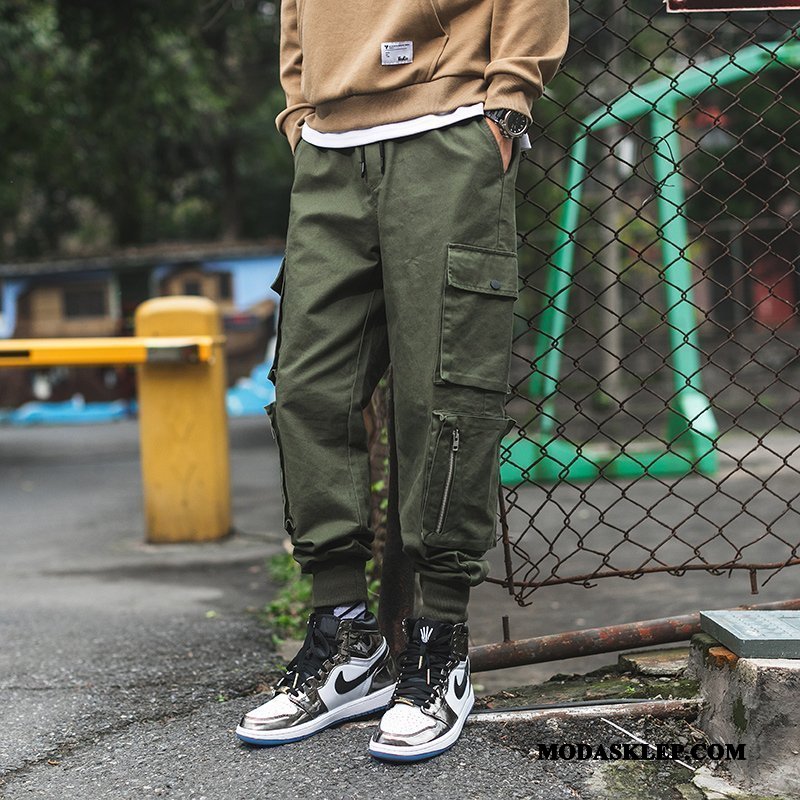 Męskie Spodnie Cargo Na Sprzedaż Męska Jesień Casual Super Slim Fit Szary