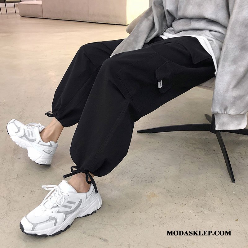 Męskie Spodnie Cargo Online Gruba Modna Marka Proste Slim Fit Lato Khaki Zielony