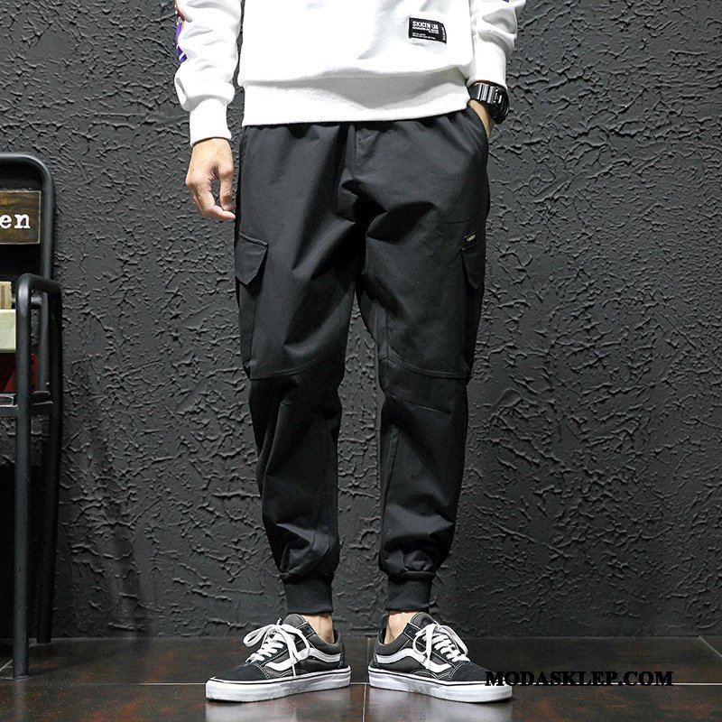 Męskie Spodnie Cargo Sklep Harlan Slim Fit 2019 Nowy Tendencja Szary