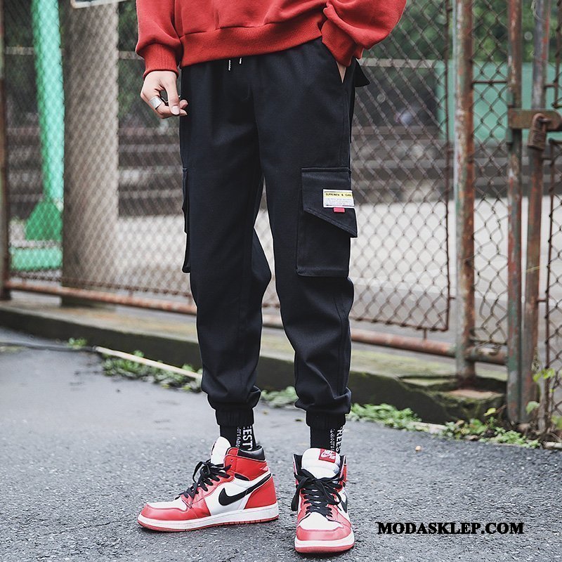 Męskie Spodnie Cargo Sprzedam Hip-hop Modna Marka Tendencja Casual Slim Fit Szary