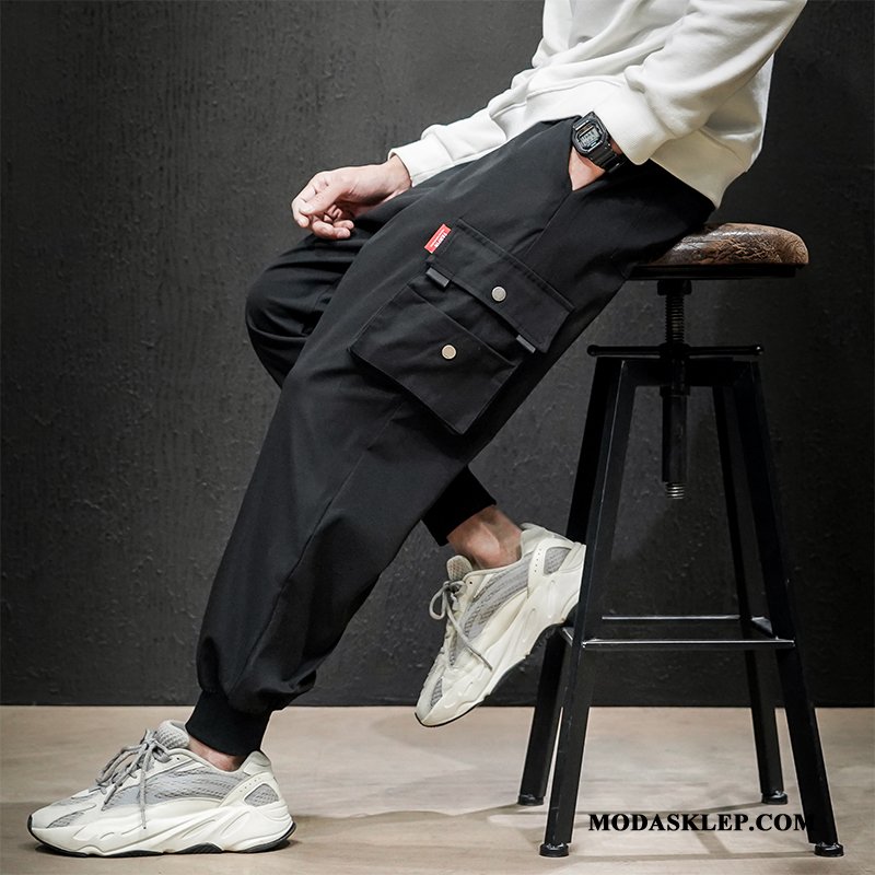 Męskie Spodnie Cargo Sprzedam Wiosna Slim Fit Casualowe Spodnie Nowy Męska Czarny