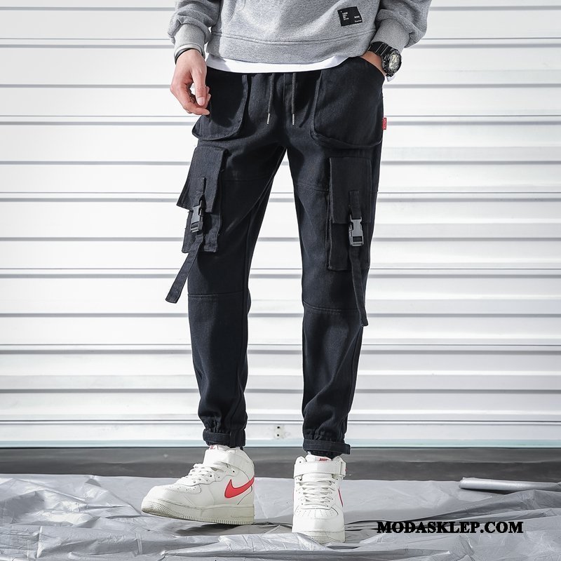 Męskie Spodnie Cargo Tanie Hip-hop Wiosna Jesień Tendencja 2019 Niebieski
