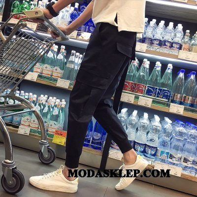 Męskie Spodnie Cargo Tanie Tendencja Męska Szerokie Jesień Slim Fit Czarny Czerwony