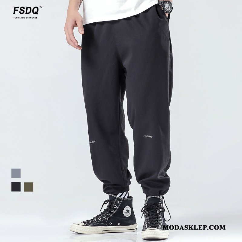 Męskie Spodnie Kup Cargo Casualowe Spodnie Szerokie Męska Slim Fit Niebieski