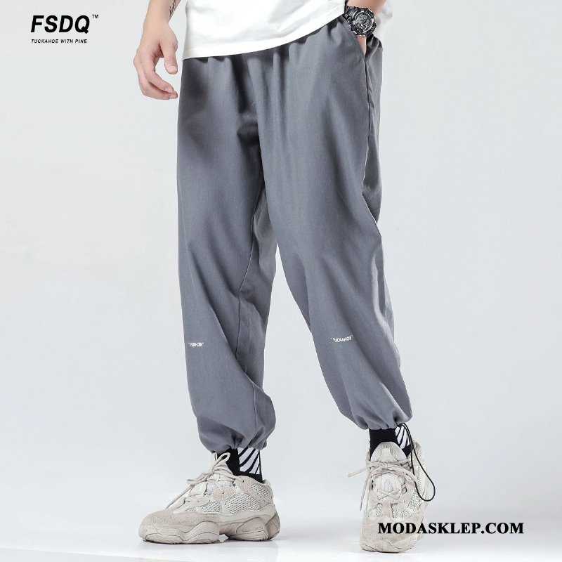 Męskie Spodnie Kup Cargo Casualowe Spodnie Szerokie Męska Slim Fit Niebieski