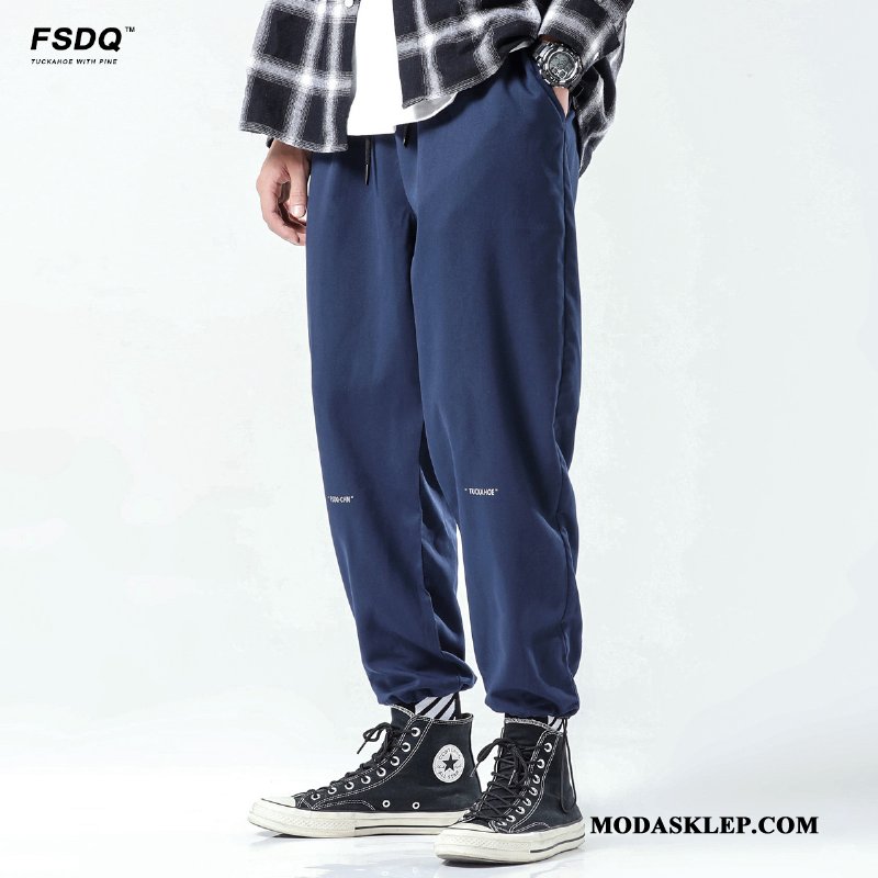 Męskie Spodnie Kup Cargo Casualowe Spodnie Szerokie Męska Slim Fit Niebieski