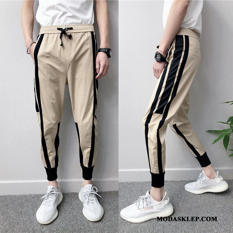 Męskie Spodnie Kupię Harlan Sportowe Slim Fit Lato Casualowe Spodnie Czarny