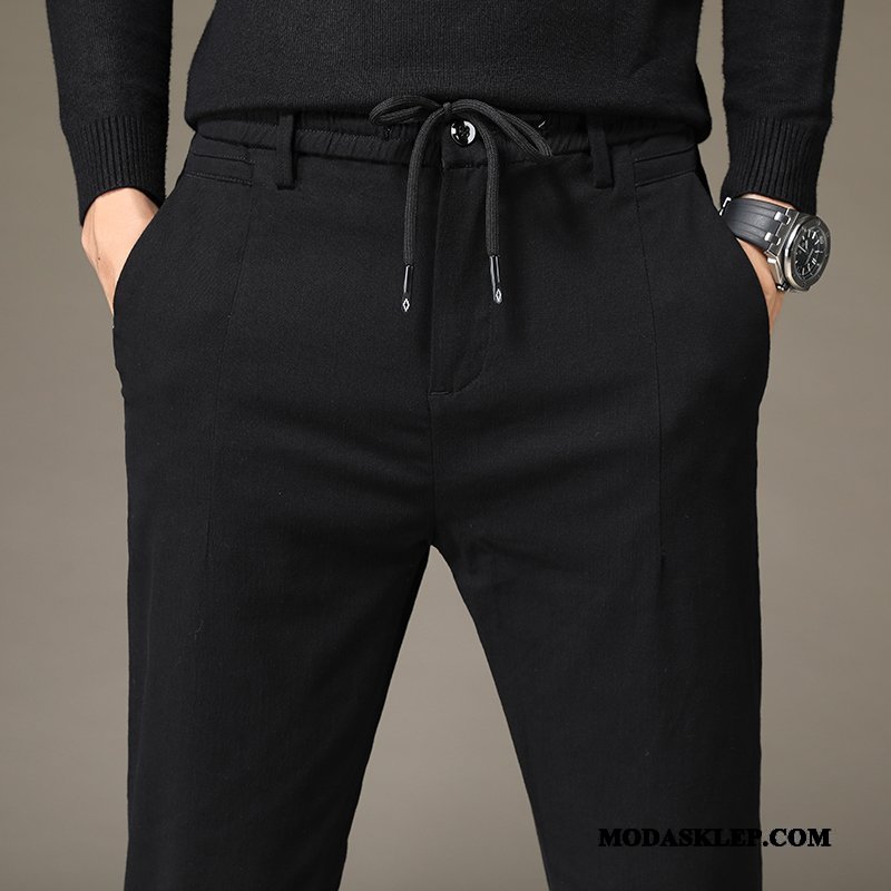 Męskie Spodnie Kupię Nowy Slim Fit Męska Casualowe Spodnie Jesień Czarny