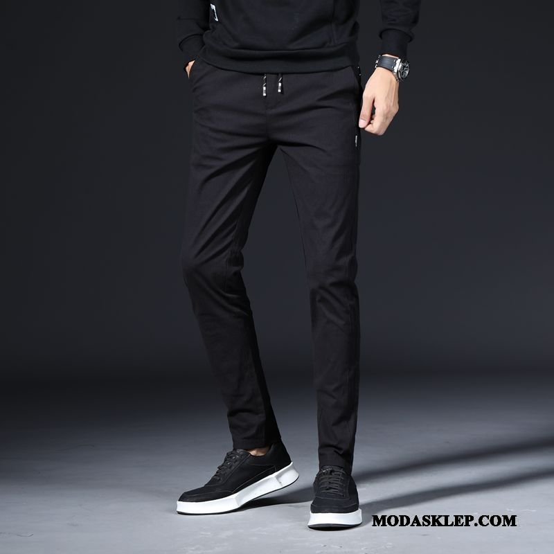 Męskie Spodnie Online Slim Fit Męska Tendencja Lato Ołówkowe Spodnie Szary Jasny