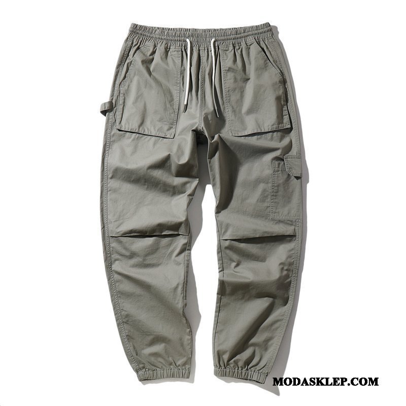 Męskie Spodnie Sprzedam Męska Wiosna Modna Marka Casualowe Spodnie Slim Fit Khaki
