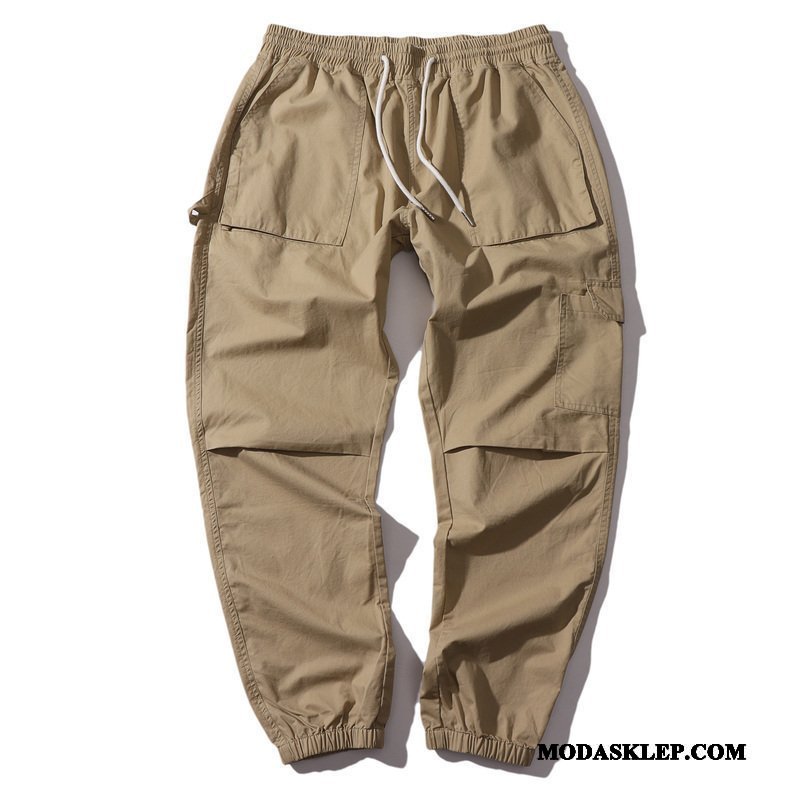 Męskie Spodnie Sprzedam Męska Wiosna Modna Marka Casualowe Spodnie Slim Fit Khaki