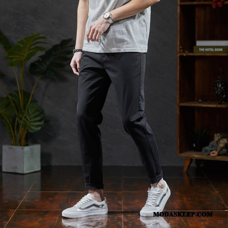 Męskie Spodnie Sprzedam Slim Fit Męska Proste Wiosna Tendencja Szary