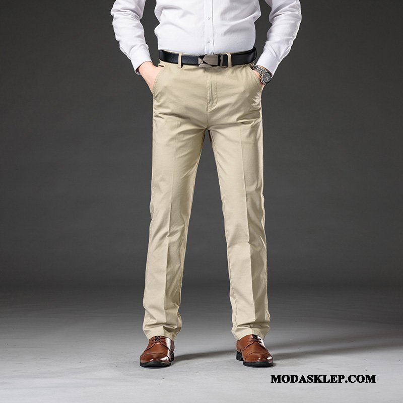 Męskie Spodnie Tanie Slim Fit Szerokie Duży Rozmiar Tendencja Biznes Khaki