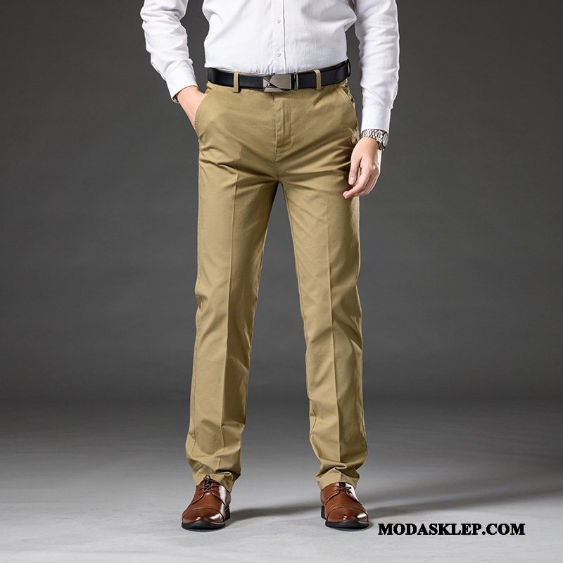 Męskie Spodnie Tanie Slim Fit Szerokie Duży Rozmiar Tendencja Biznes Khaki