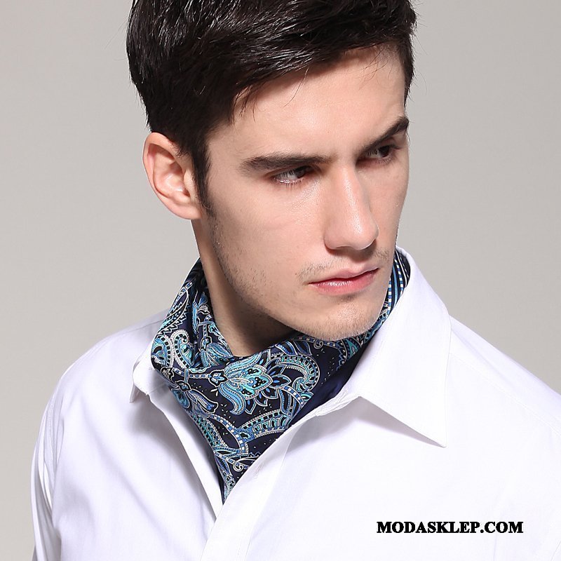 Męskie Szalik Online Jedwab Koszula Chustka Hip Hop Trendy Czarny
