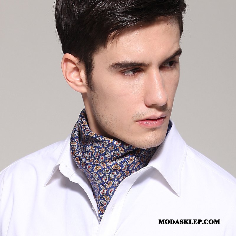 Męskie Szalik Online Jedwab Koszula Chustka Hip Hop Trendy Czarny