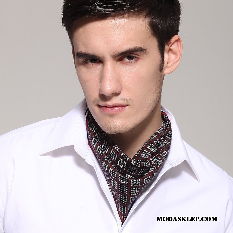 Męskie Szalik Online Jedwab Koszula Chustka Hip Hop Trendy Czarny