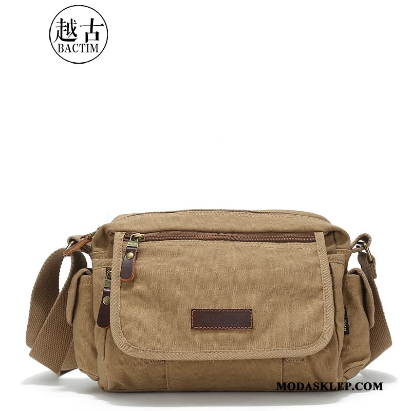 Męskie Torby Na Ramię Oferta Vintage Męska Plecak Casual Torba Na Ramię Khaki