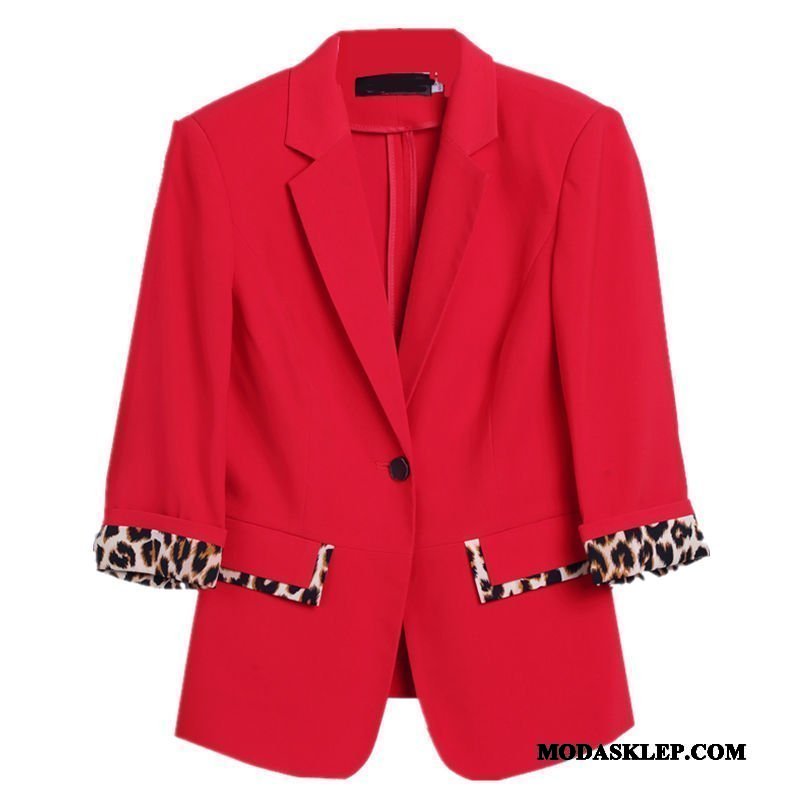 Damskie Blazer Na Sprzedaż Lato Moda Wiosna Garnitur Cienkie Czerwony