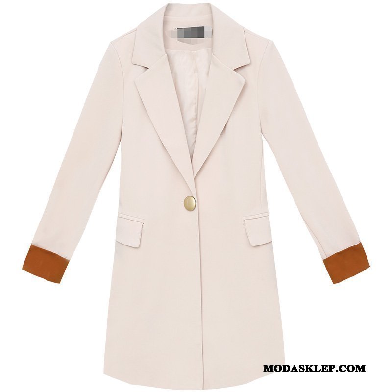 Damskie Blazer Sklep Cienkie Wiosna 2019 Super Blezer Czerwony