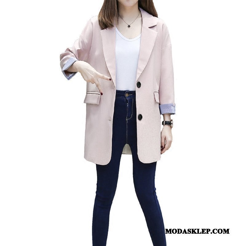 Damskie Blazer Tanie Cienkie Slim Fit 2019 Nowy Wiosna Proszek