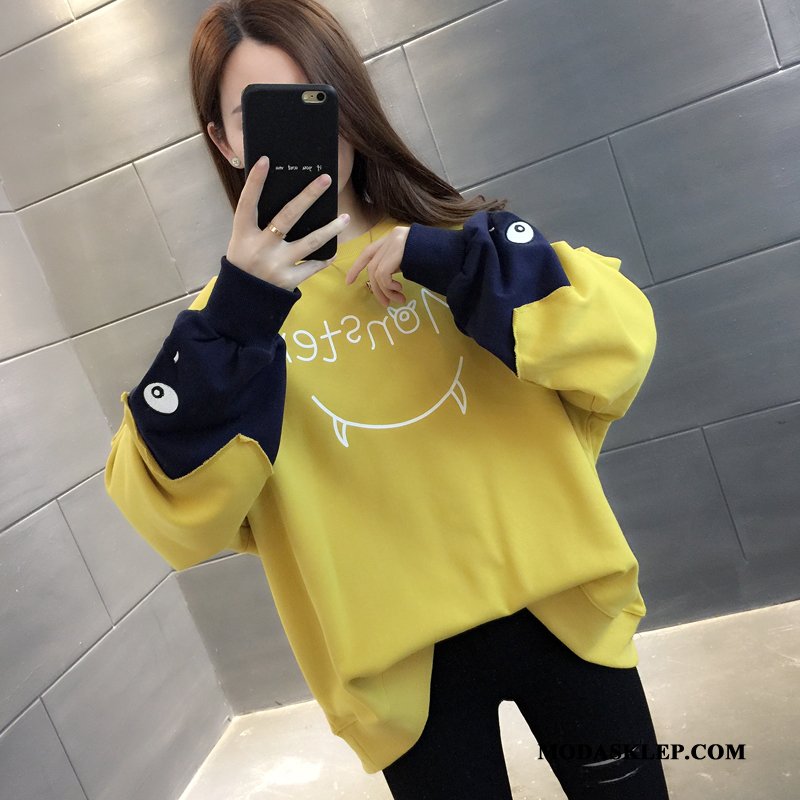 Damskie Bluza Z Kapturem Kup Damska Płaszcz Popularny Cienkie Wiosna Żółty