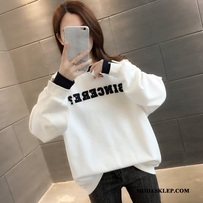 Damskie Bluza Z Kapturem Tanie Bluzy Z Kapturem Płaszcz Szerokie Topy Damska Biały