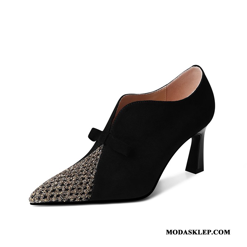 Damskie Buty Na Obcasie Kup Pojedyncze Buty Damska Eleganckie Cienkim Obcasie Ciemno Czarny