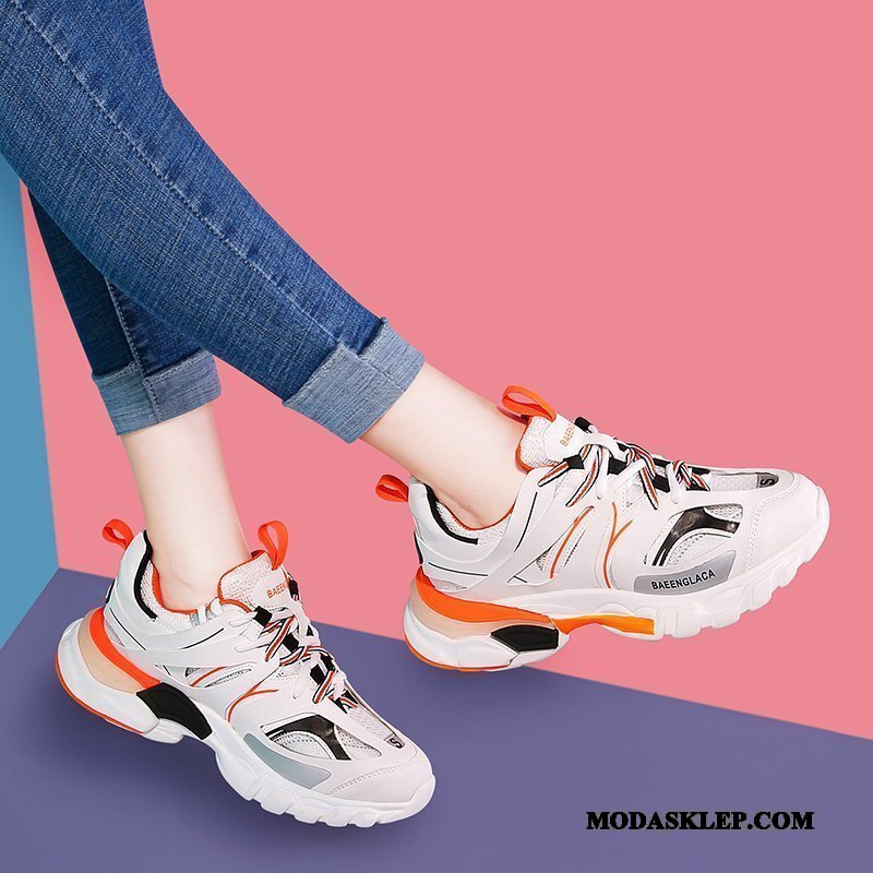 Damskie Buty Sportowe Online 2019 Z Grubą Podeszwą Damska Super Student Oranż Czerwony