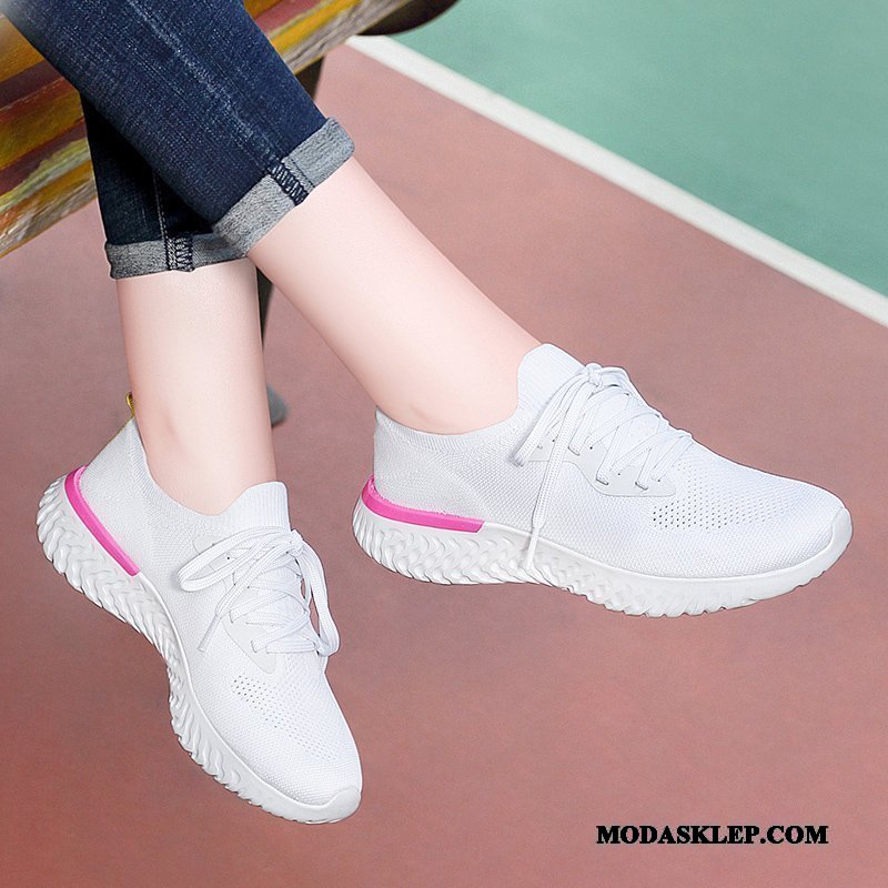 Damskie Buty Sportowe Online Lekkie Wszystko Pasuje Trampki 2019 Casual Biały
