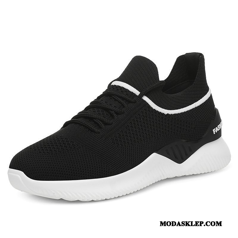 Damskie Buty Sportowe Tanie Casual Oddychające Trampki 2019 Siatkowe Czarny