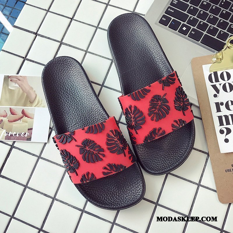 Damskie Kapcie Oferta Do Kąpieli Męska Piękny Wewnątrz Buty Czerwony