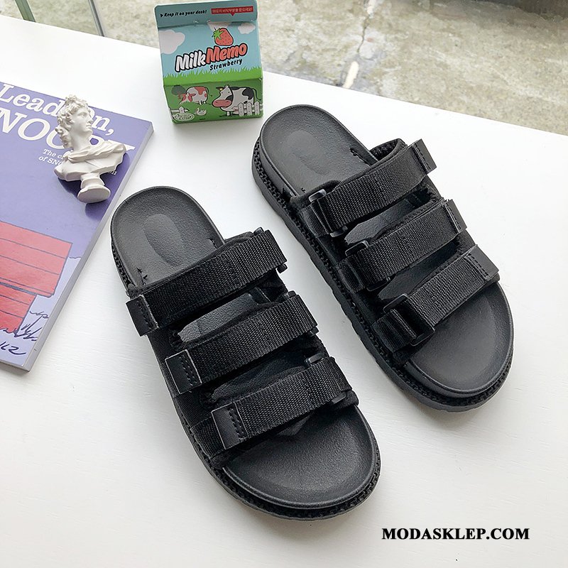 Damskie Kapcie Oferta Moda Damska Lato Odzież Wierzchnia Z Grubą Podeszwą Czarny