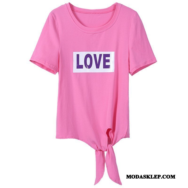 Damskie Koszulki Kup Moda Podkoszulek T-shirt Krótki Rękaw Topy Proszek