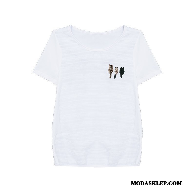 Damskie Koszulki Sprzedam 2019 Krótki Rękaw T-shirt Lato Drukowana Biały