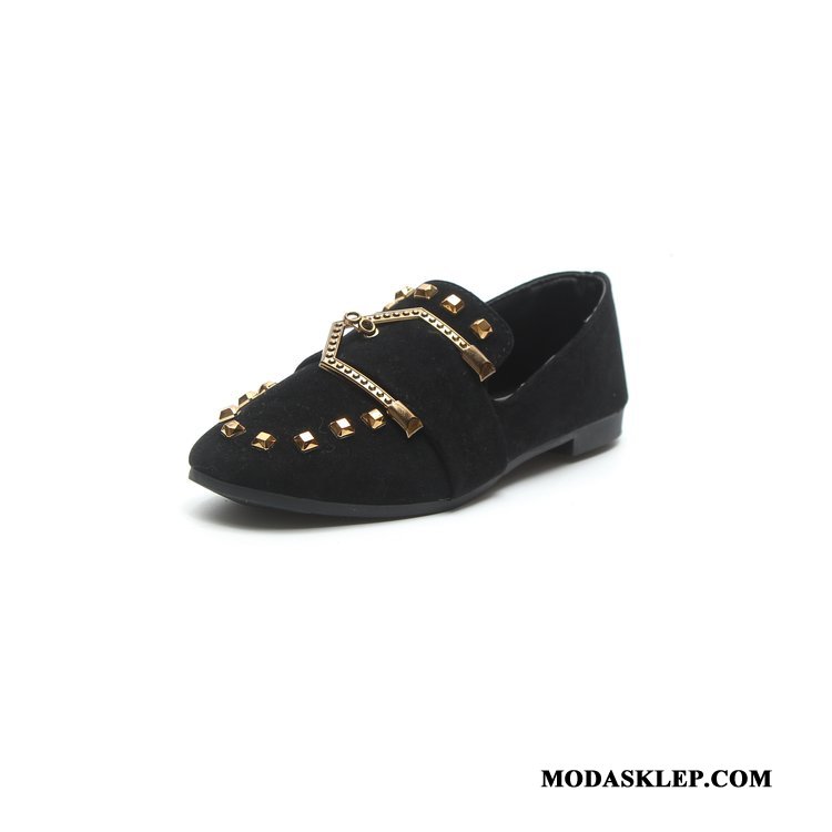 Damskie Mokasyny Sklep Damska Wiosna Zamszowe Slip On Lato Burgund Khaki Czarny