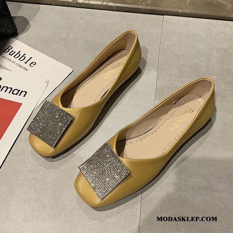Damskie Mokasyny Sprzedam Wiosna Buty Modne Pojedyncze Buty Tendencja Żółty