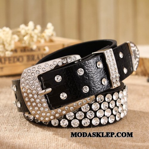 Damskie Paski Online Nowe Trendy Damska Moda Dżinsy Czarny