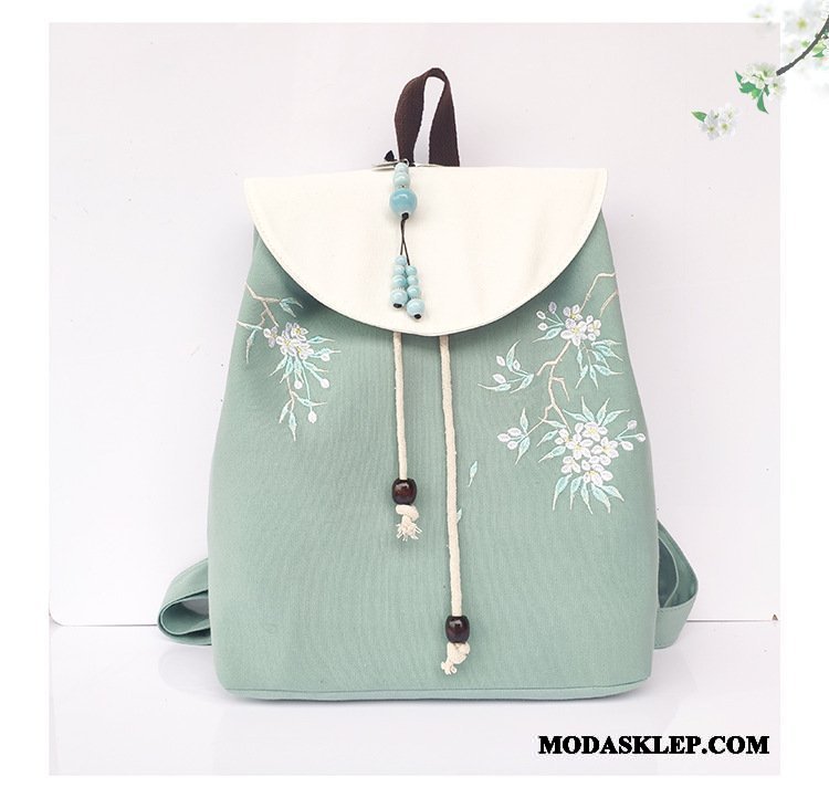 Damskie Plecak Oferta Haftowana Etniczny Sztuka Casual Średni Zielony