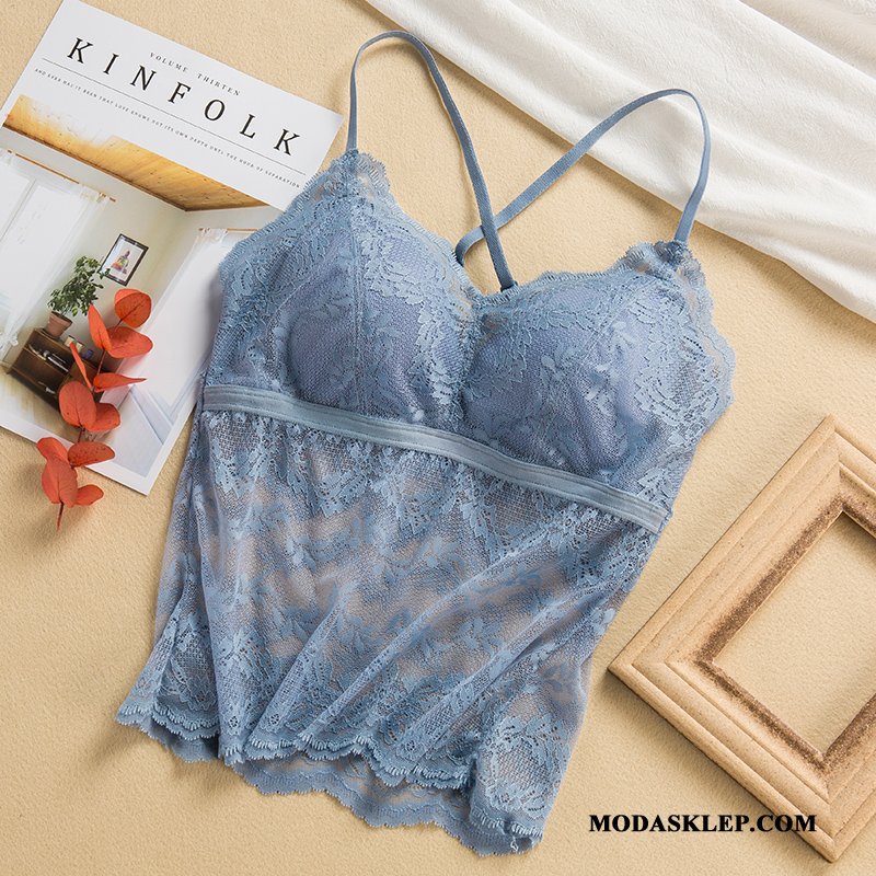 Damskie Podkoszulki Online Damska Seksowna Topy Legginsy Podkoszulek Niebieski