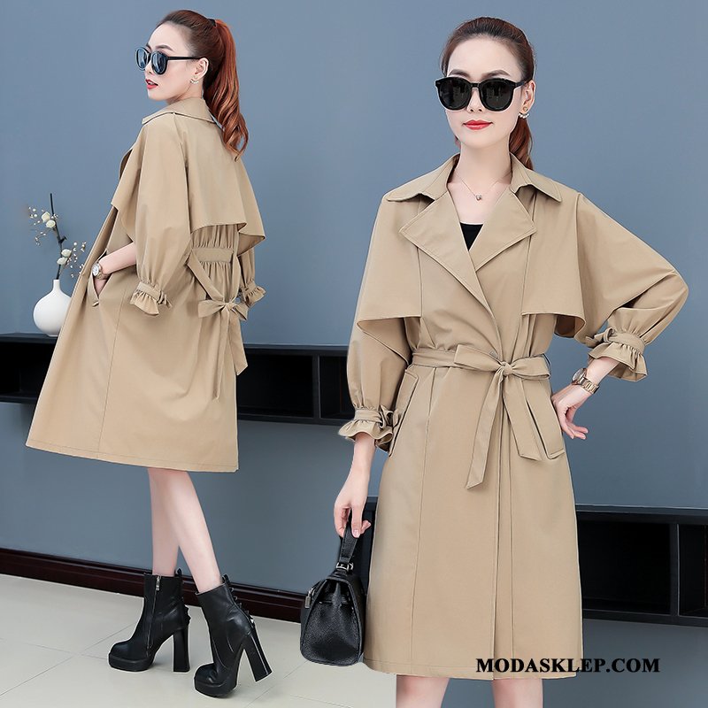Damskie Prochowiec Na Sprzedaż Szerokie Płaszcz Długie 2019 Moda Khaki