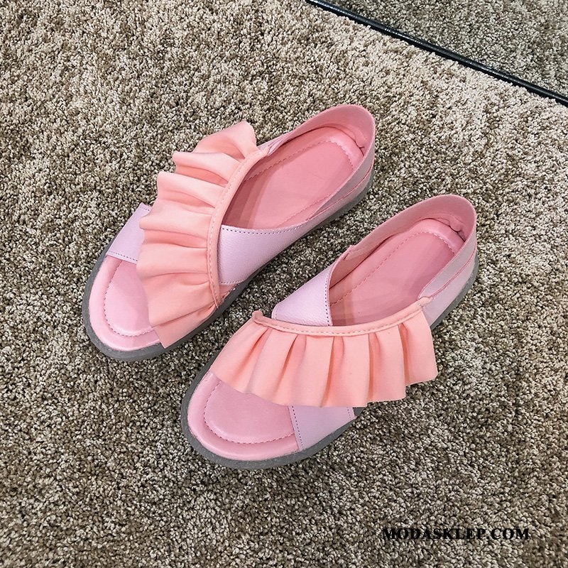 Damskie Sandały Kup Damska 2019 Tendencja Buty Student Proszek Czerwony