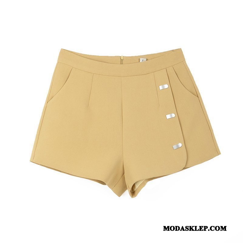 Damskie Spodenki Kup Cienkie Nowy 2019 Casual Lato Żółty